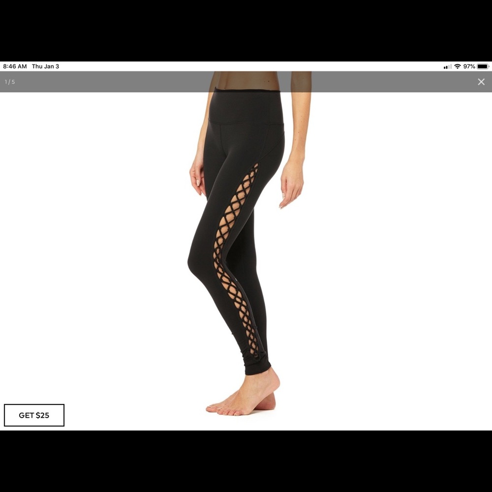 Brand new, ALO YOGA Interlace legging, size med.